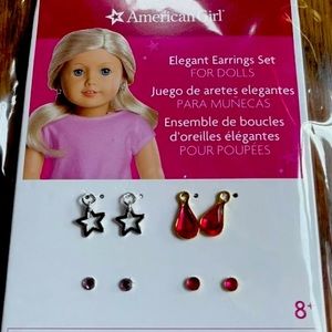 AMERICAN GIRL Elegant Earrings Set For Dolls Retired New In Original Package!